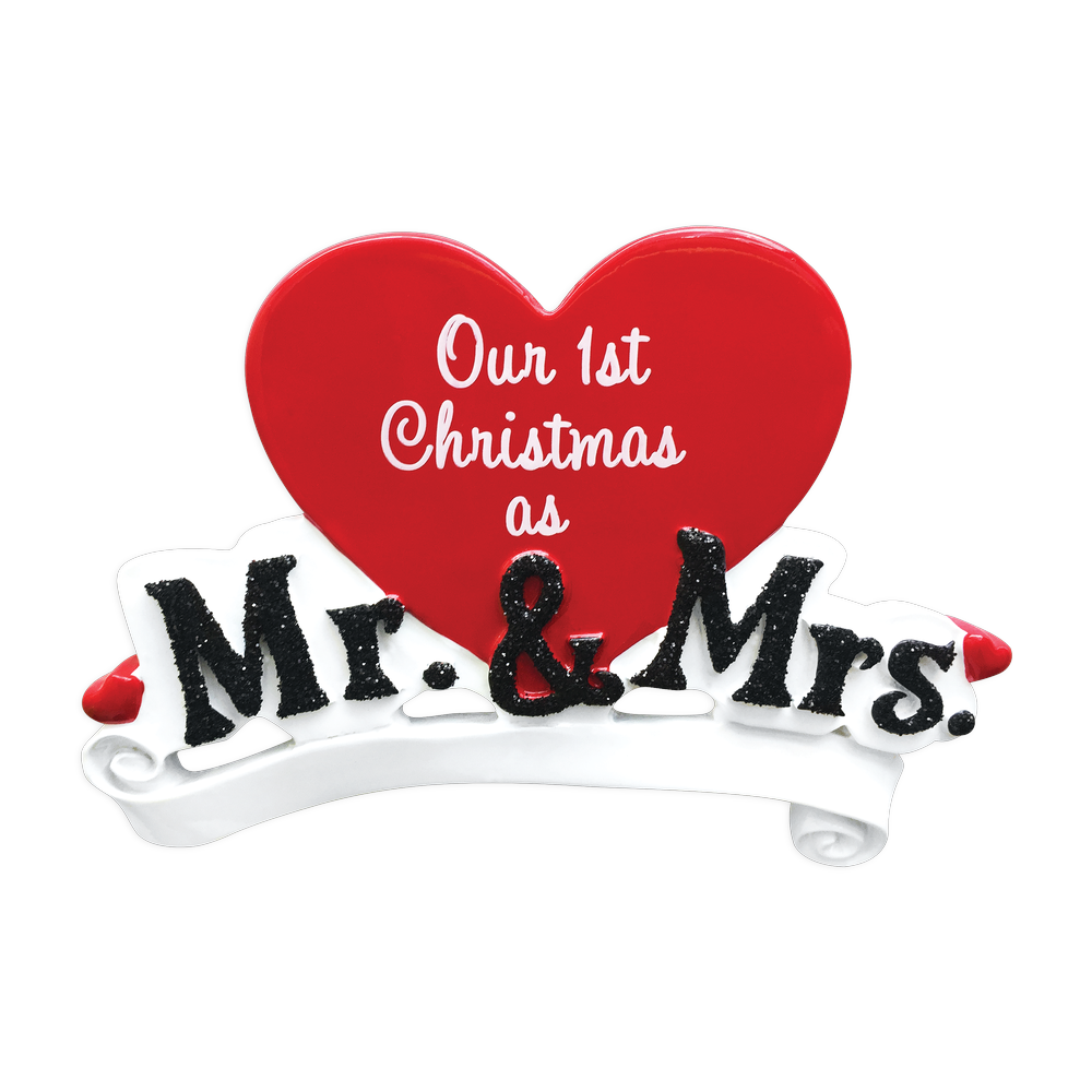 OR821 - Mr. And Mrs. Personalised Christmas Decoration