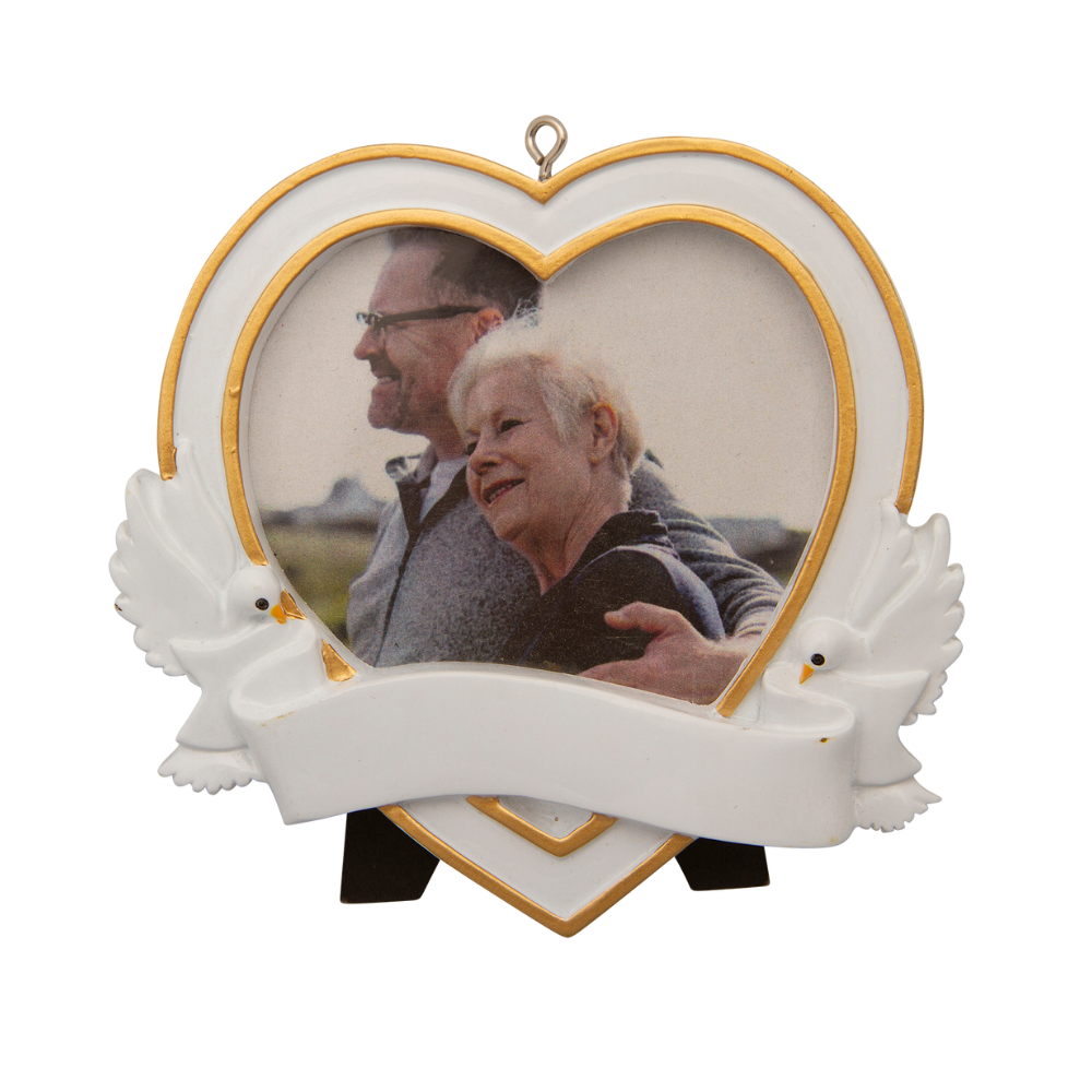 PF1765 - Memorial Heart Photo Frame Personalised Christmas Decoration