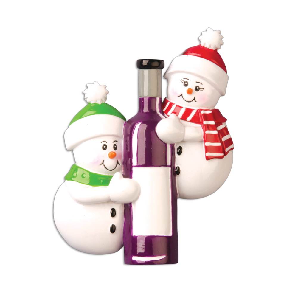 OR1023 - Wine Bottle Couple Personalised Christmas Decoration