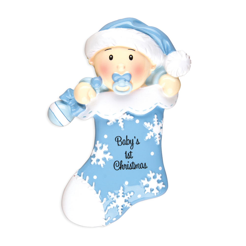 OR1252-B - Baby’s First-Baby’s First Stocking - Blue