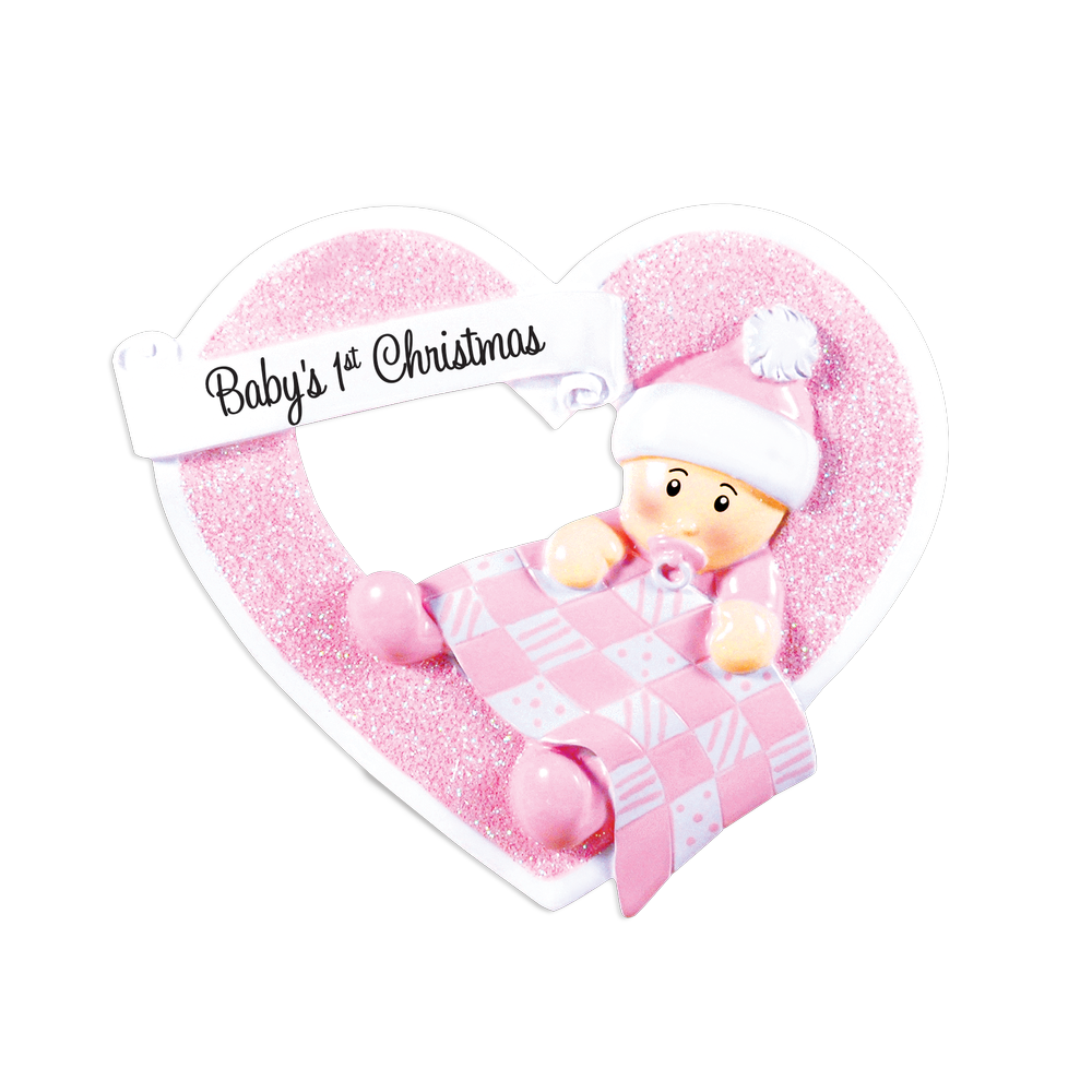 OR1339-P - Girl in Heart Personalised Christmas Decoration