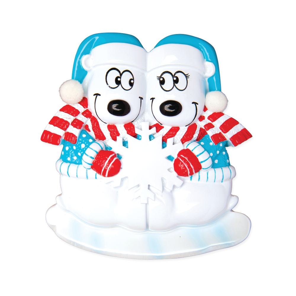 OR1450 - Polar Bears 1St Christmas Personalised Christmas Decoration