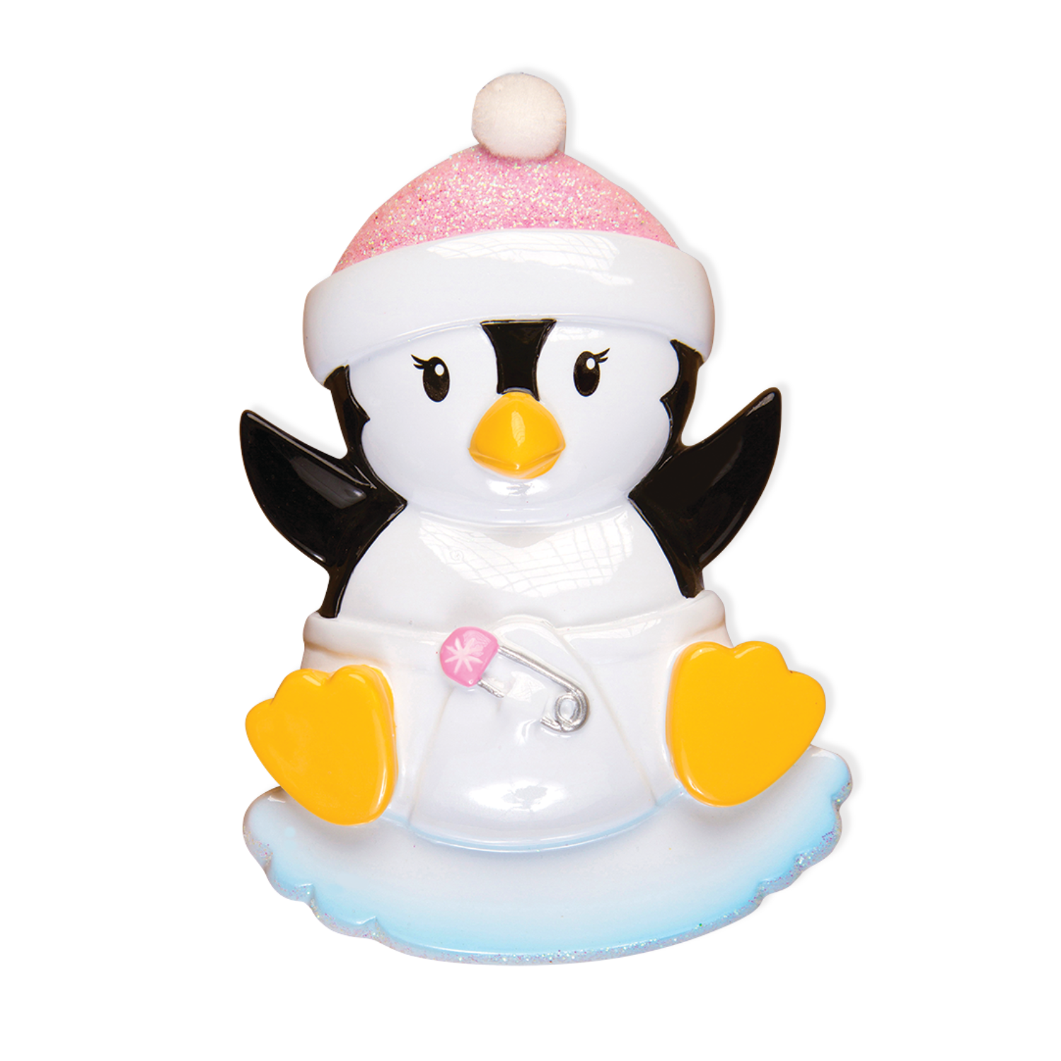 OR1493-P - Baby Penguin Girl Personalised Christmas Decoration