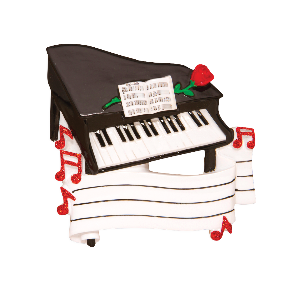 OR1618 - New Piano Personalised Christmas Decoration