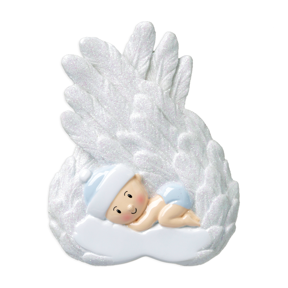 OR1648-B - Baby Boy Angel Personalised Christmas Decoration