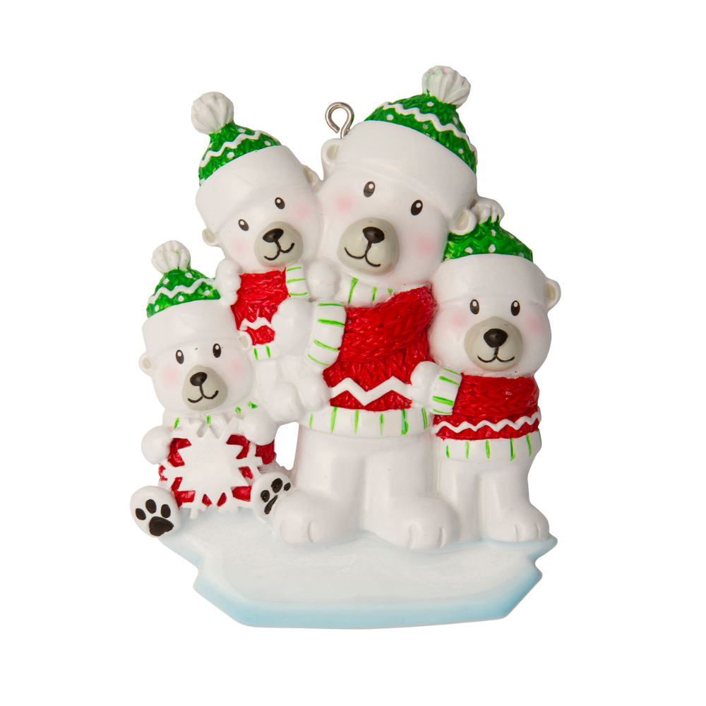 OR1674-3 - Single Dad With 3 Children Personalised Christmas Decoration