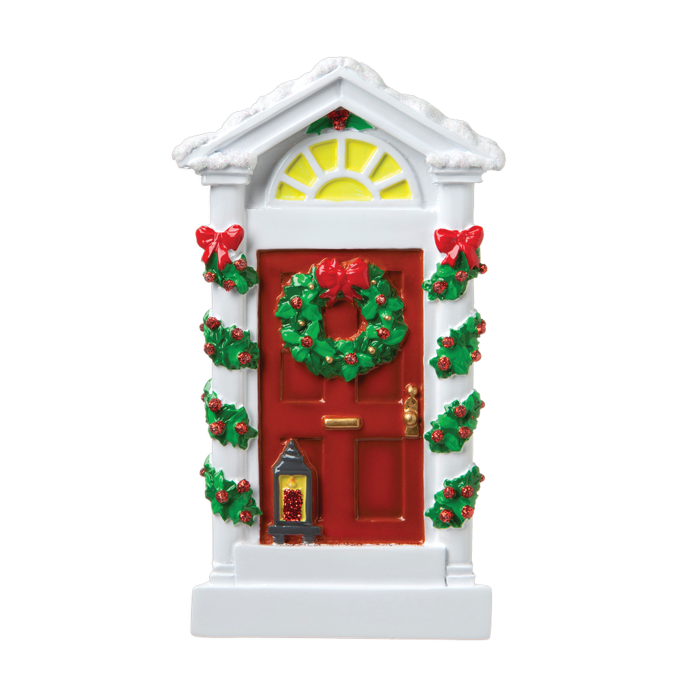 OR1699 - Historic House Door Personalised Christmas Decoration