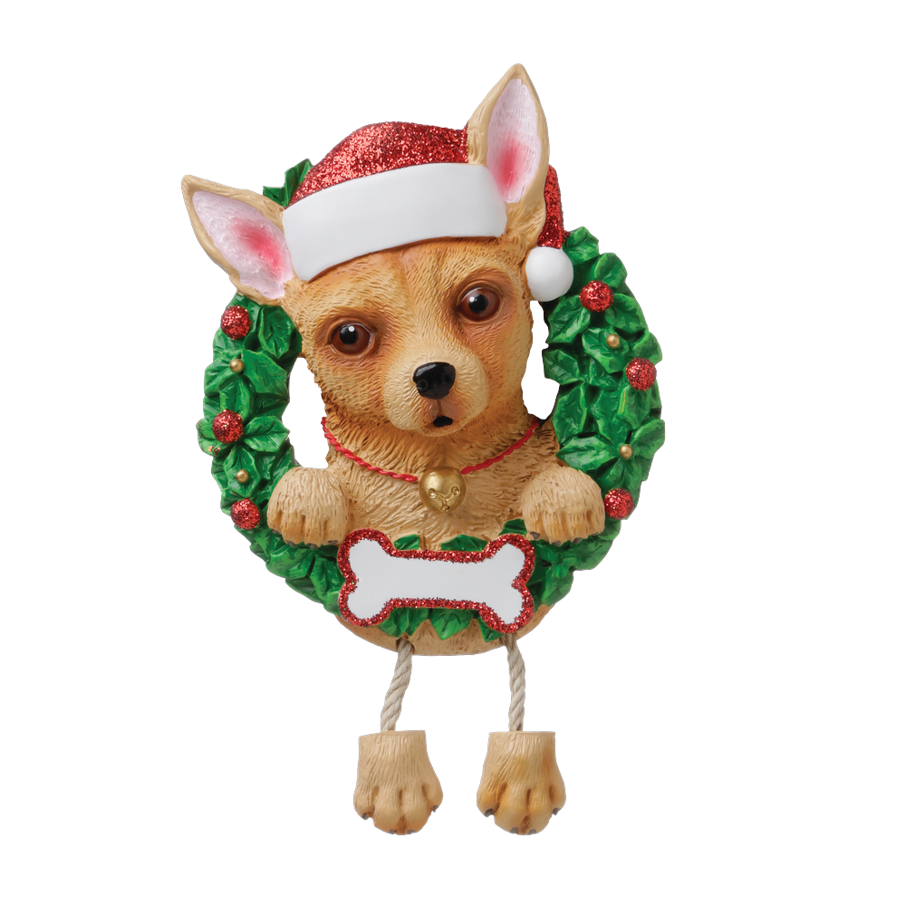 OR1712-CH - Chihuahua (Pure Breed) Personalised Christmas Decoration