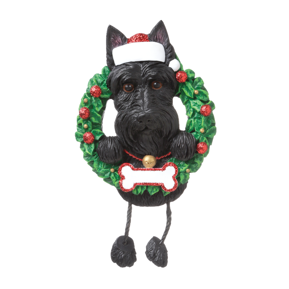 OR1712-SC - Scottie (Pure Breed) Personalised Christmas Decoration