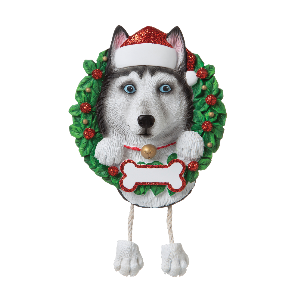 OR1712-SH - Siberian Husky (Pure Breed) Personalised Christmas Decoration
