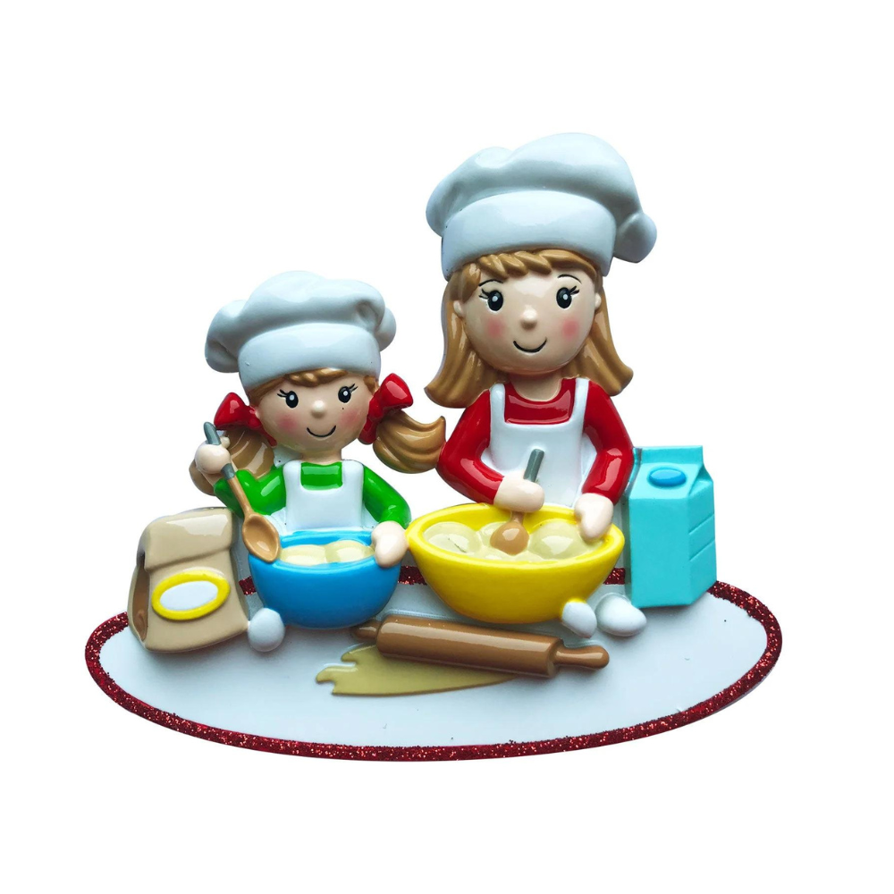 OR1885 - Mom & Me Baking Personalised Christmas Decoration