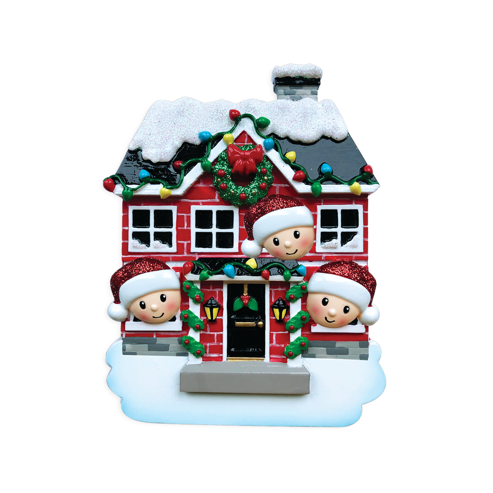 OR1911-3 - New House Family of 3 Personalised Christmas Decoration