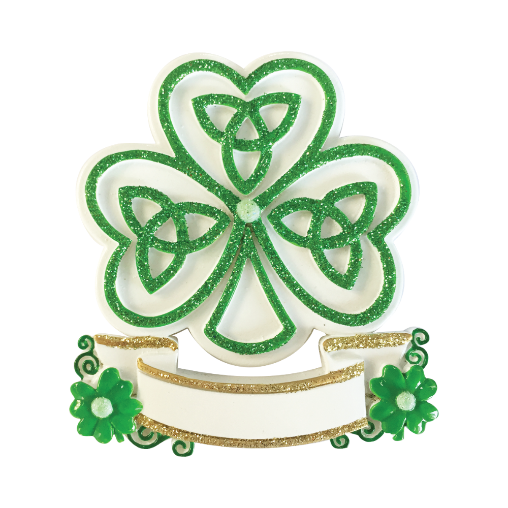OR1955 - Celtic Shamrock Personalised Christmas Decoration