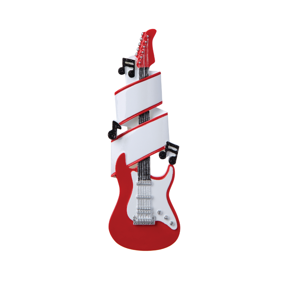 OR1966 - Electric Guitar Personalised Christmas Decoration