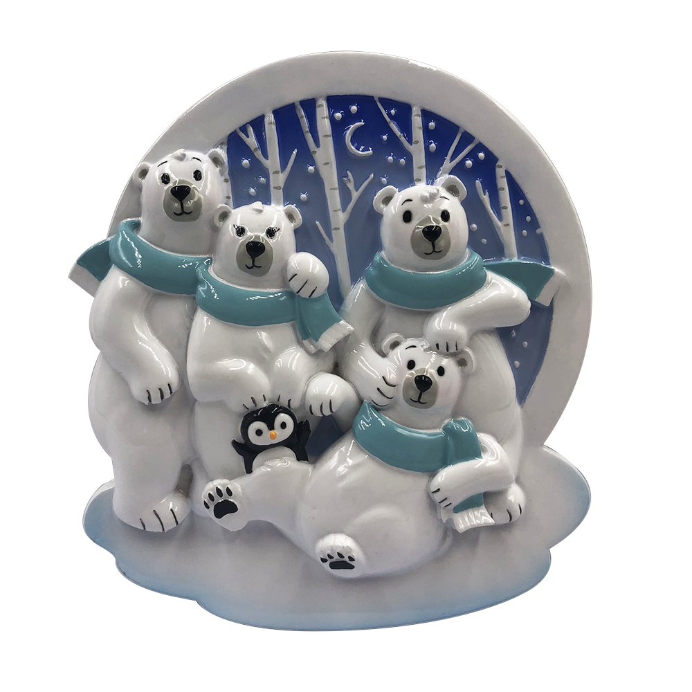 OR2022-4 - Polar Family of 4 Personalised Christmas Decoration