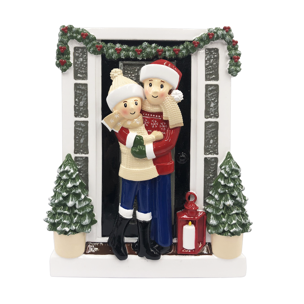OR2026-2 - Farm House Family of 2 Personalized Christmas Decoration