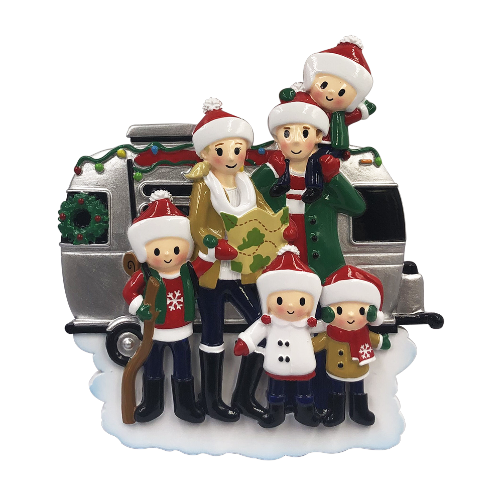 OR2028-6 - Rv Family of 6 Personalised Christmas Decoration