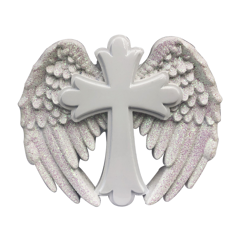 OR2125 - Cross With Wings Personalised Christmas Decoration