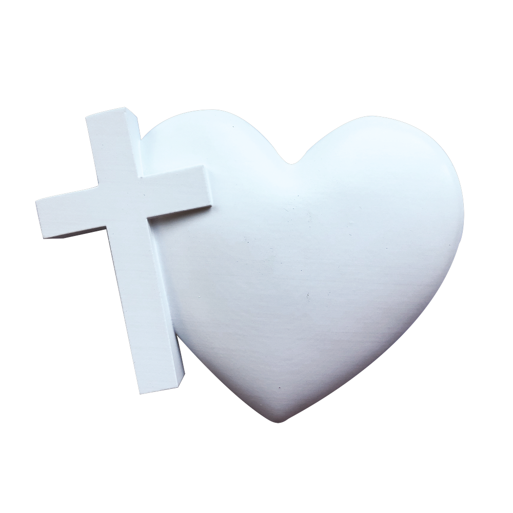 OR2159 - Cross & Heart Personalised Christmas Decoration