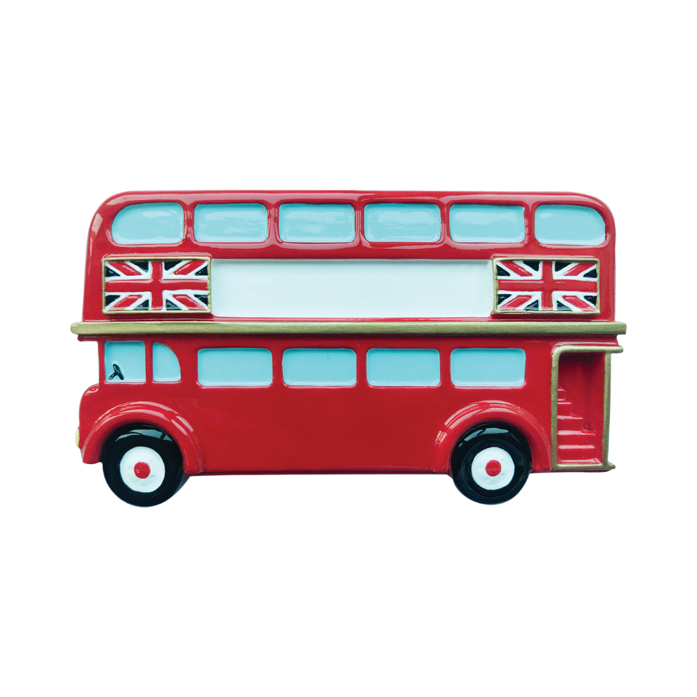 OR2174 - Red London Bus Blank Personalised Christmas Decoration