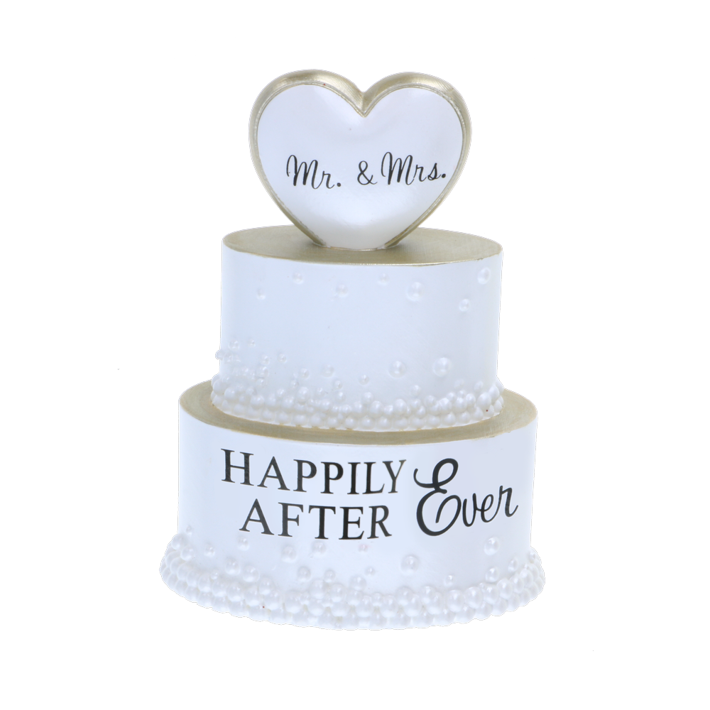 OR2202 - Wedding Cake W/Heart Personalised Christmas Decoration