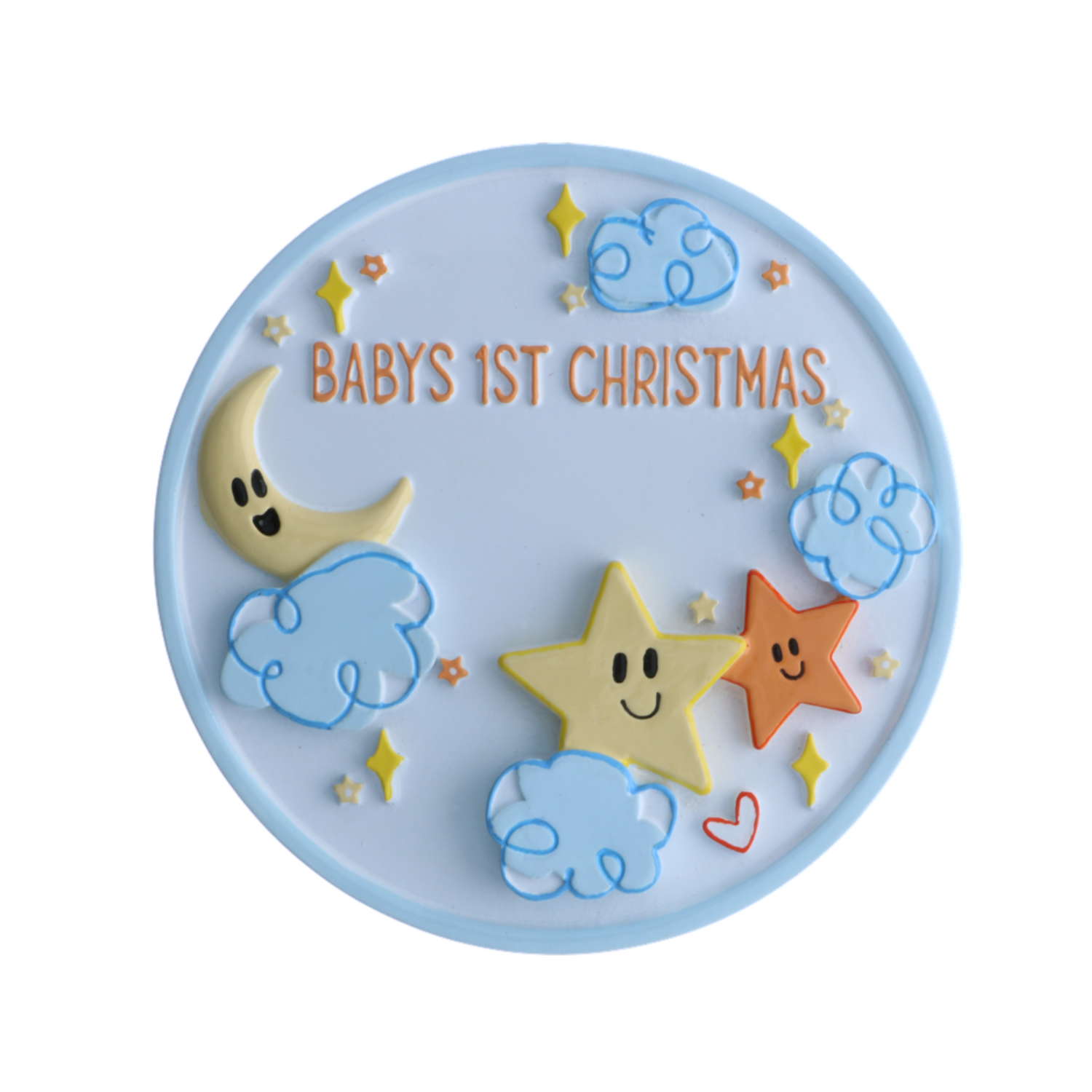 OR2233 - Baby's 1st Christmas Stars And Clouds Personalised Christmas Decoration