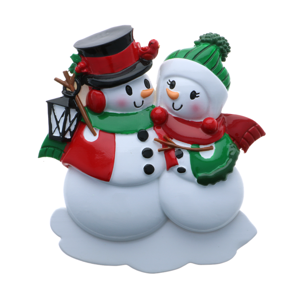 OR2255-2 - Snowman Family of 2 Personalised Christmas Decoration
