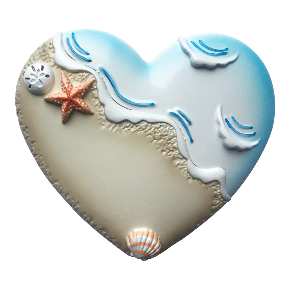 OR2382 - Write Your Name in Beach Sand Heart Personalised Christmas Decoration