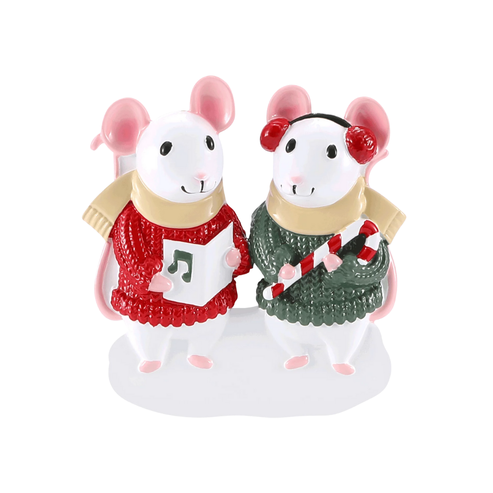 OR2468-2 - Mouse Sweater (Family of 2) Personalised Christmas Decoration