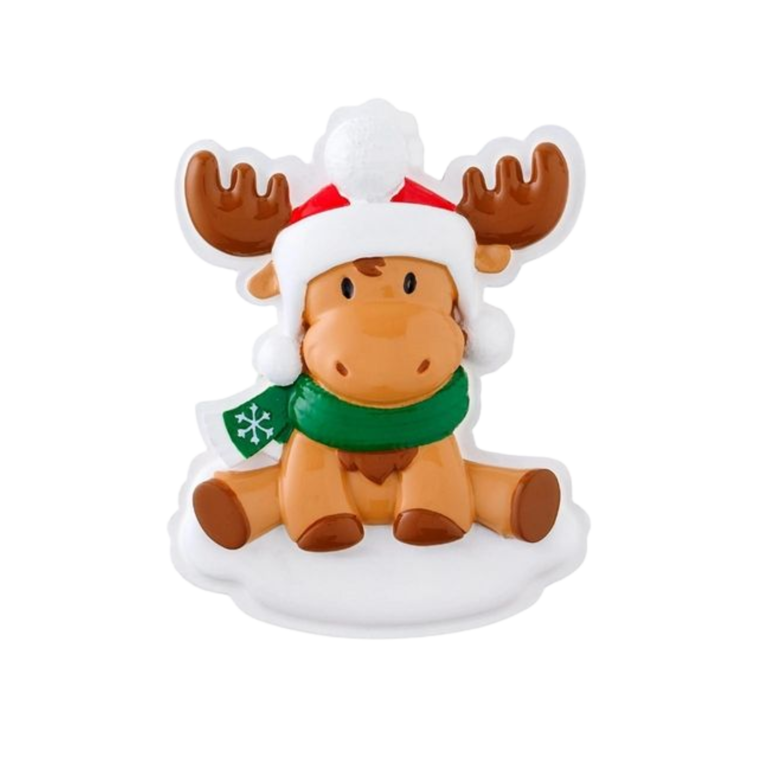 OR2477-RG - Moose Baby (Red & Green) Personalised Christmas Decoration