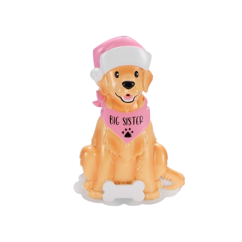 OR2486-P - Promoted To Big Sister Dog Personalised Christmas Decoration