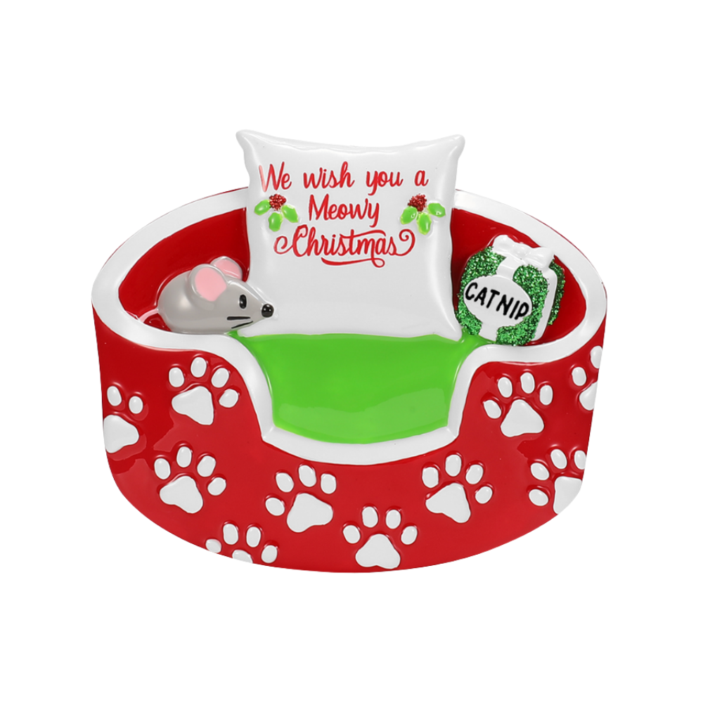 OR2761 - Cat Bed "We Wish You A Meowing Christmas"