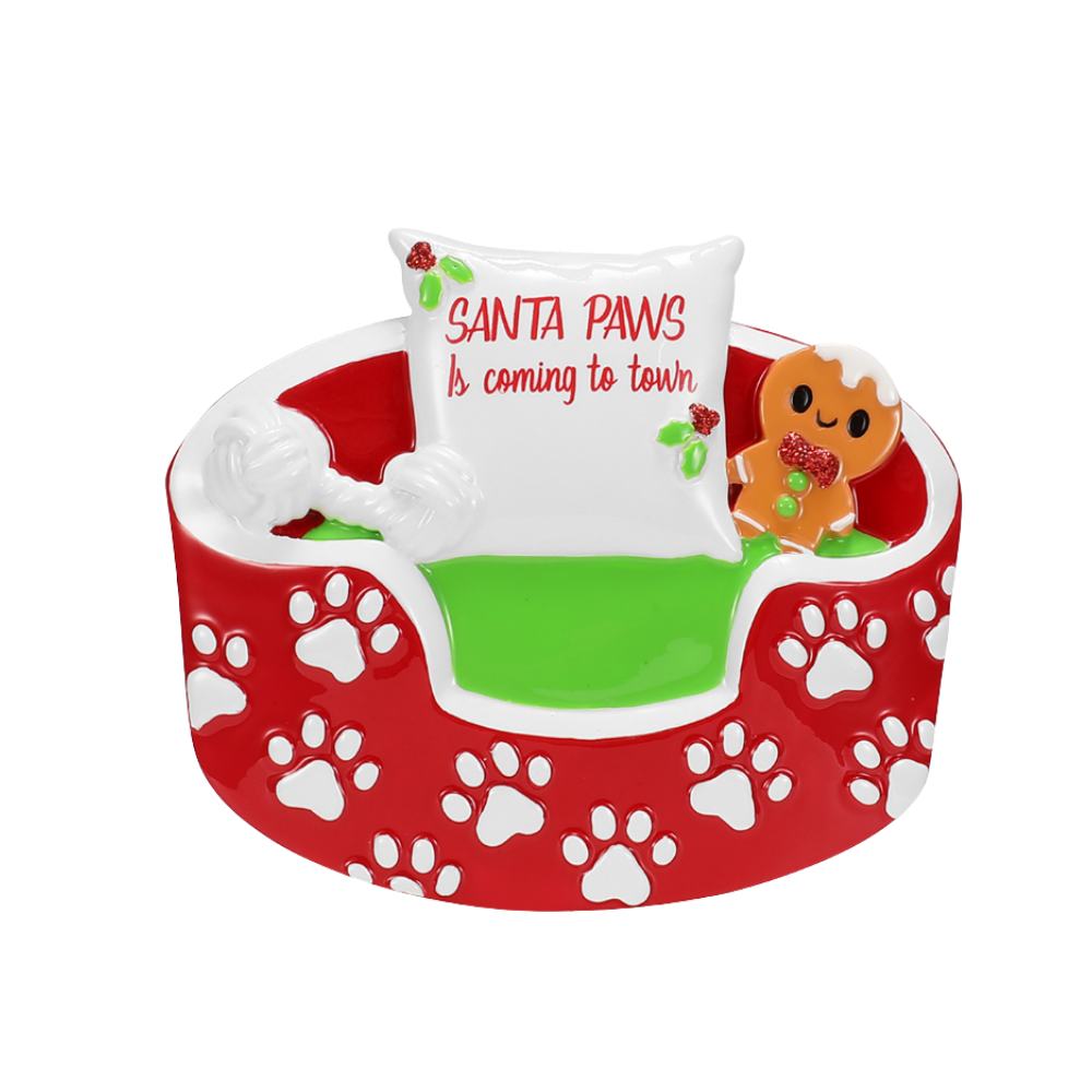 OR2830 - Dog  Bed "Santa Paws Is Coming To Town"