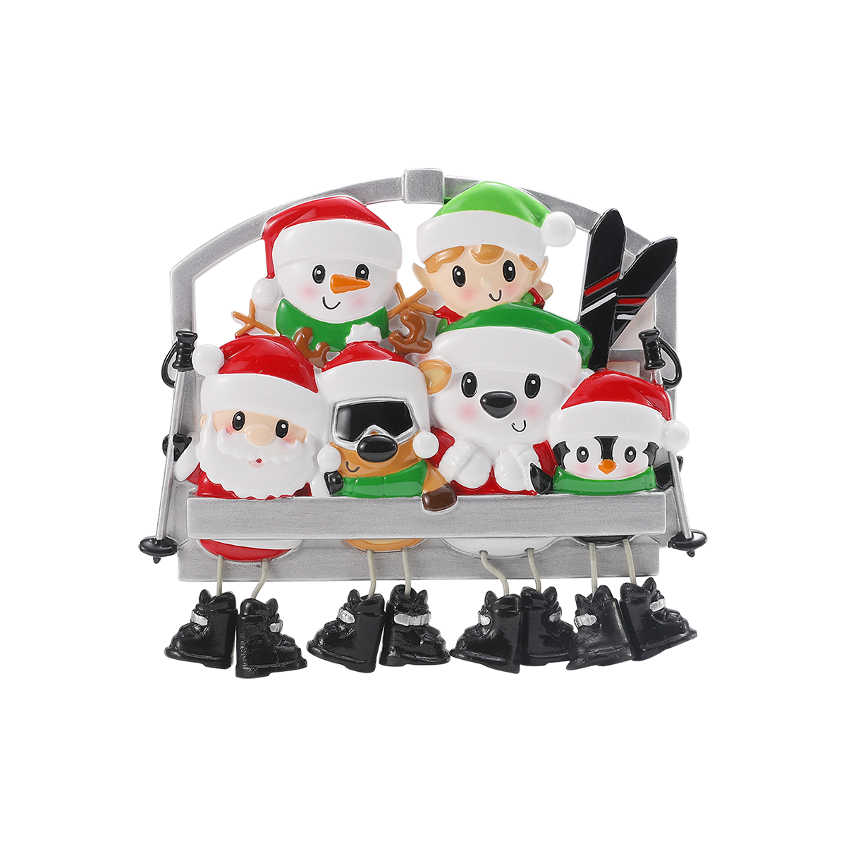 OR3048-6 - Ski Lift Family Dangling Legs - 6