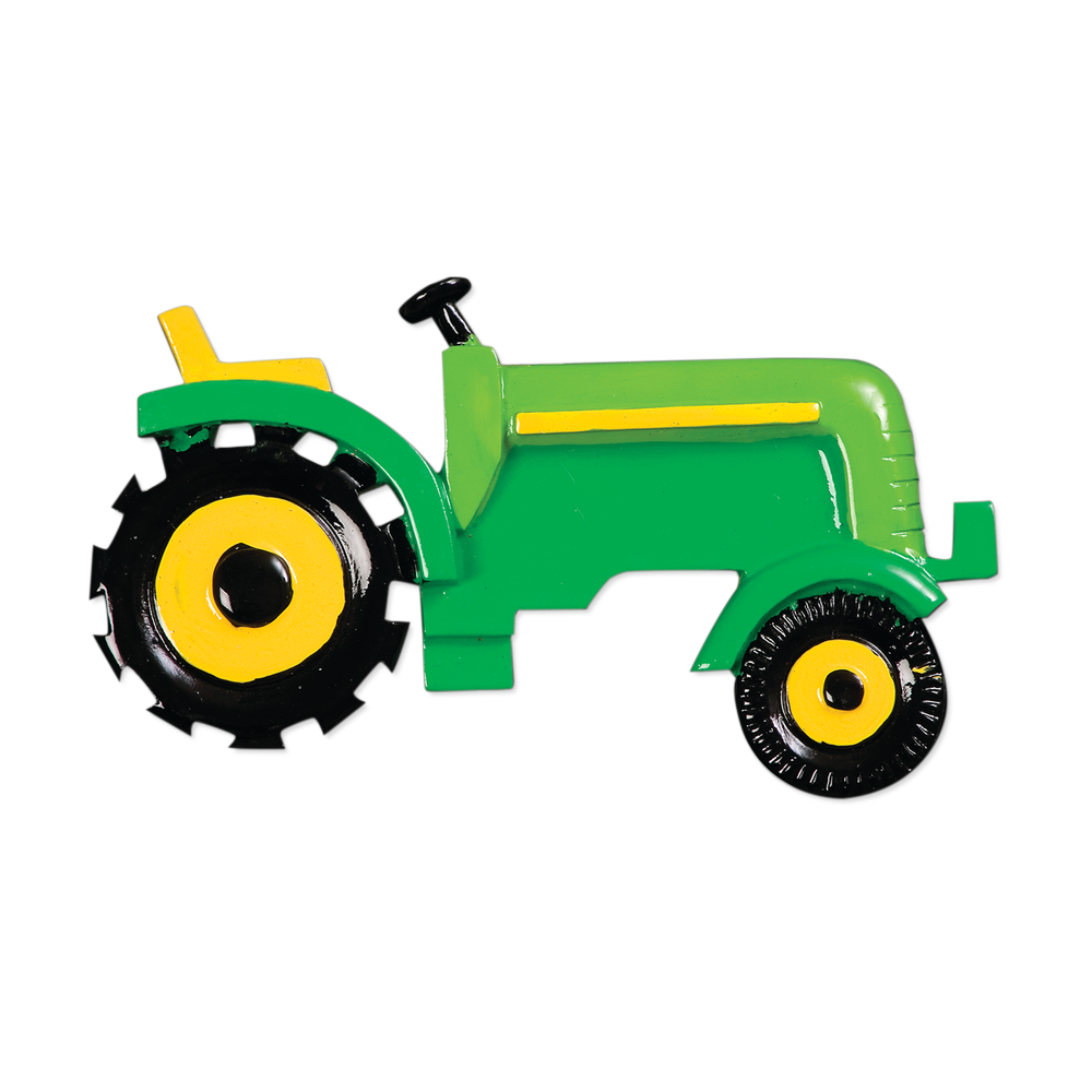 OR393-G - Green Tractor Personalised Christmas Decoration