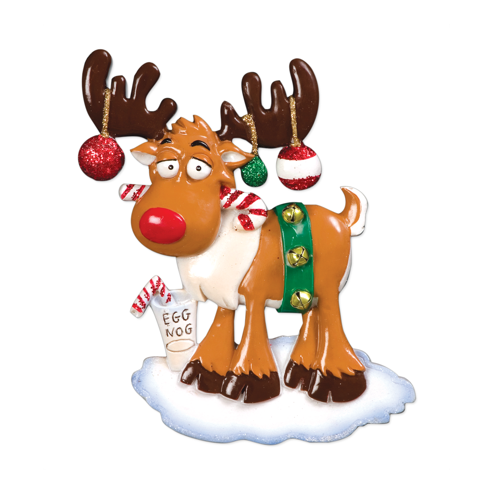 OR654 - Christmas Moose Personalised Christmas Decoration