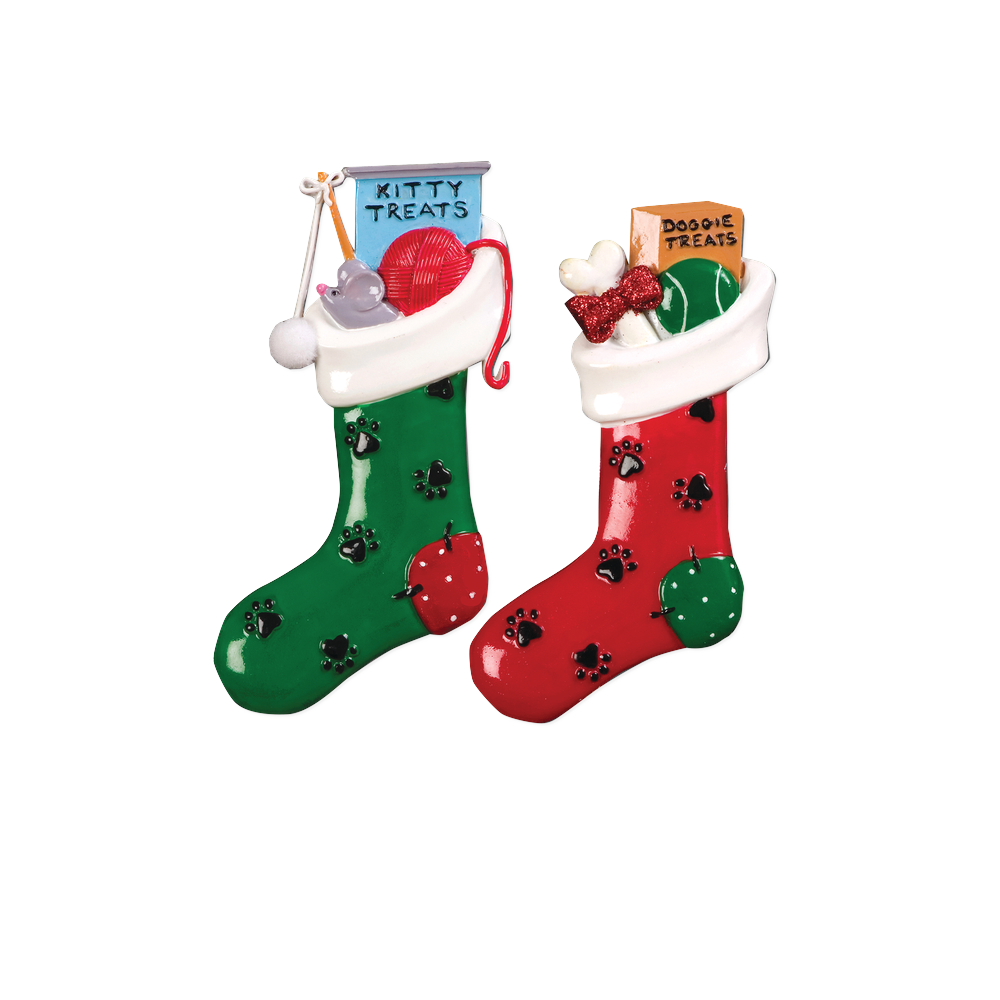 OR718 - Kitty Stocking Personalised Christmas Decoration