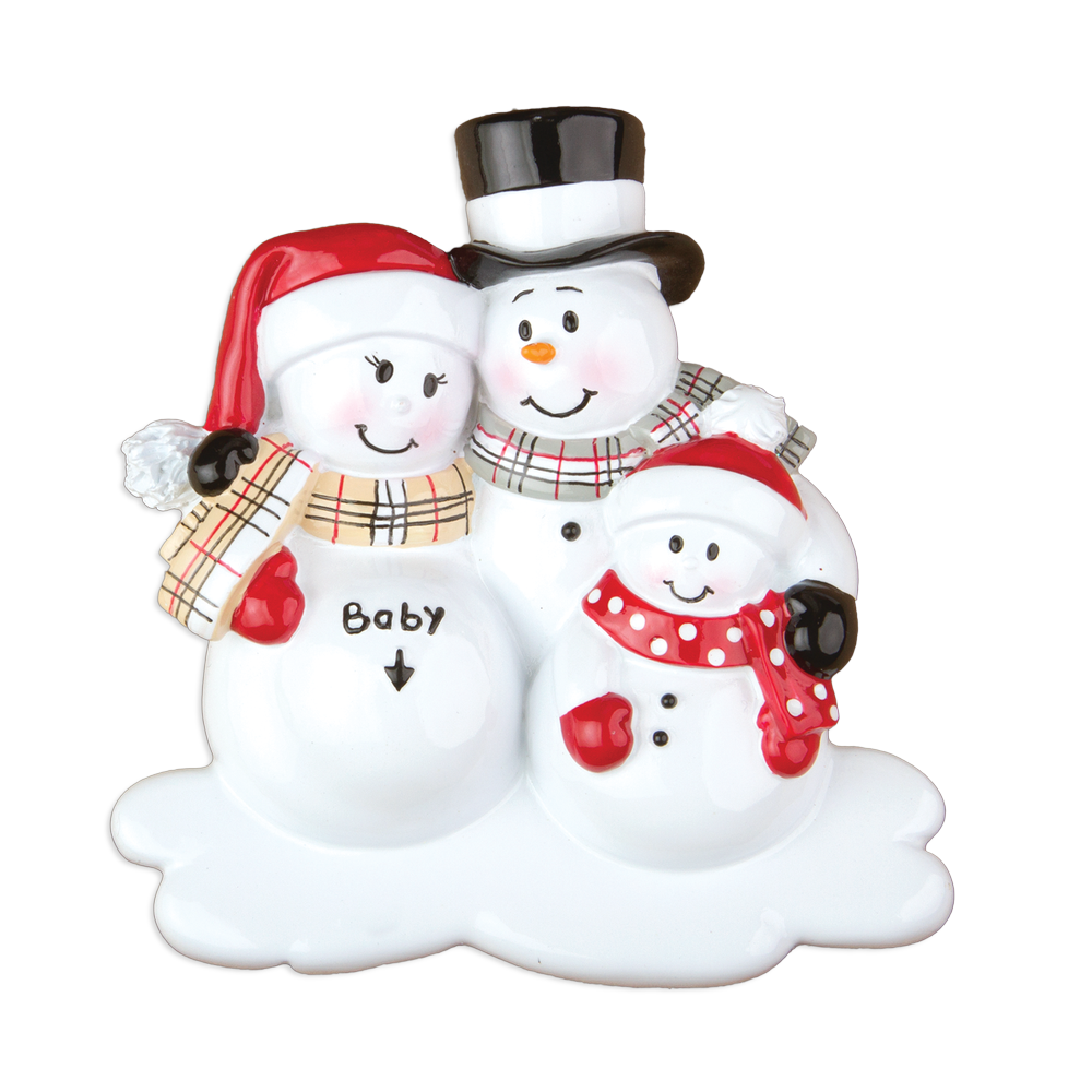 OR807-1 - We're Expecting W/1 Child Personalised Christmas Decoration