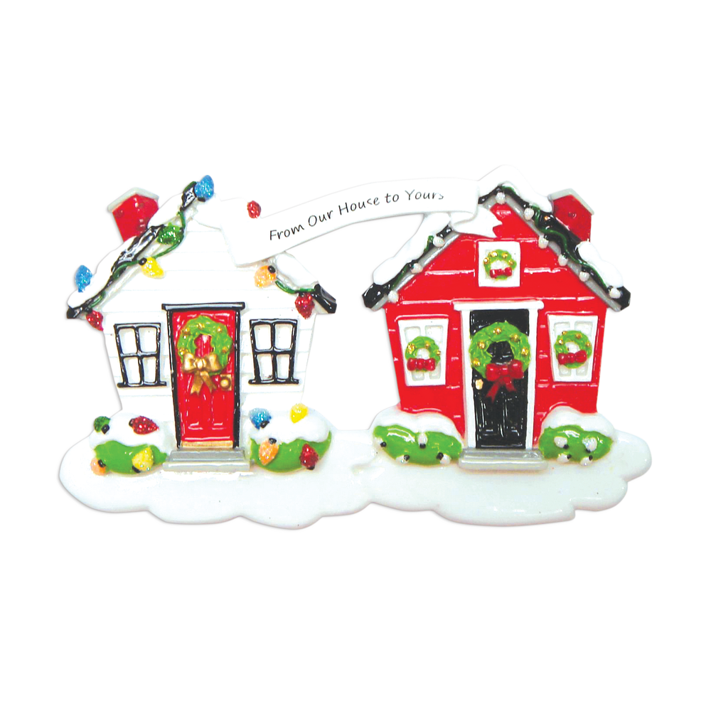 OR835 - From Our House To Yours Personalised Christmas Decoration