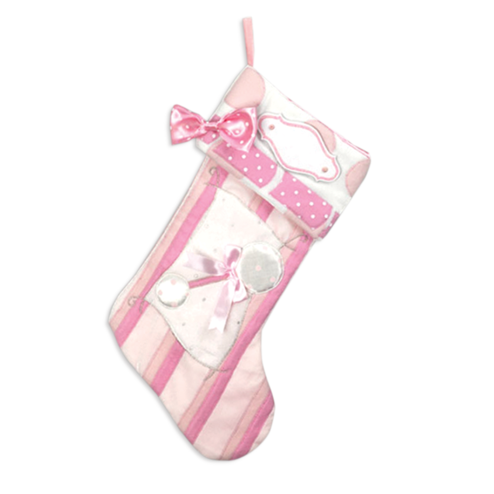 PBS101 BP - Baby Pink Personalised Christmas Stocking