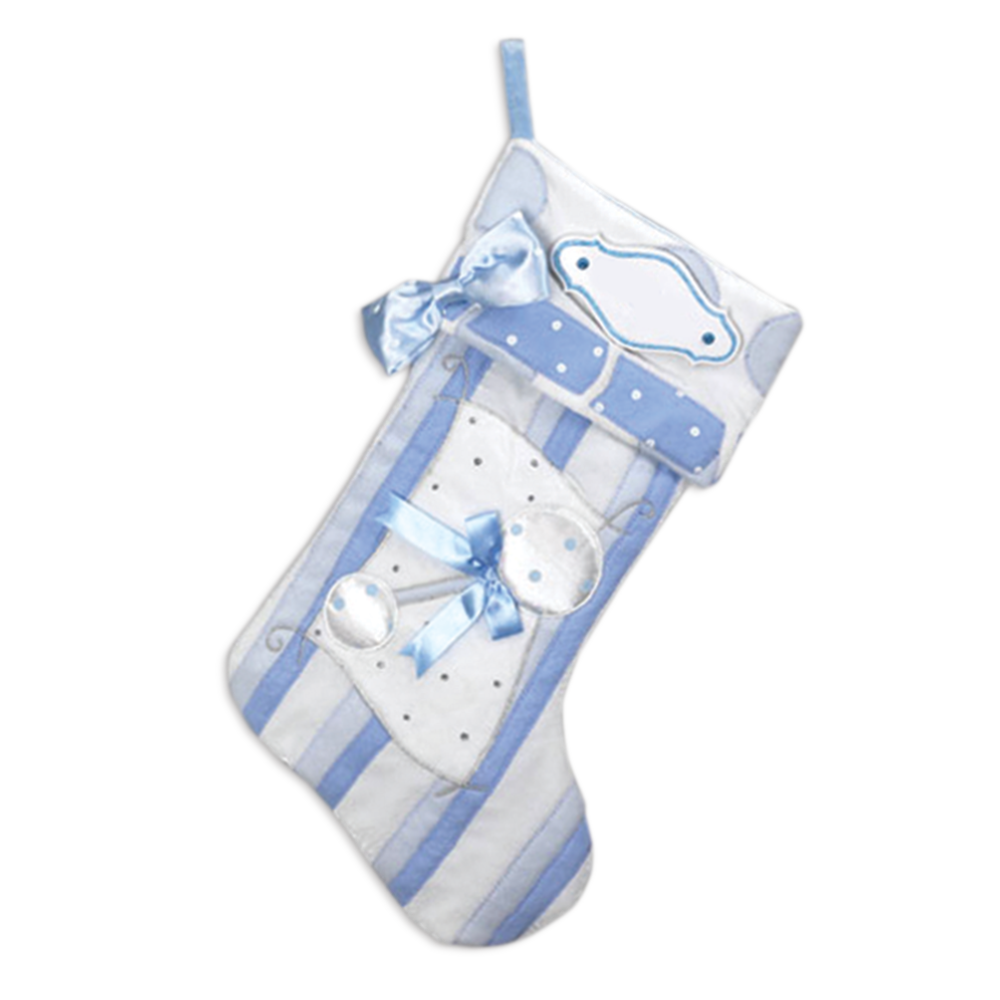 PBS103 BB - Baby Blue Personalised Christmas Stocking