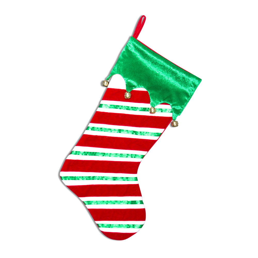 PBS146 RG - New Red+Green Personalised Christmas Stocking