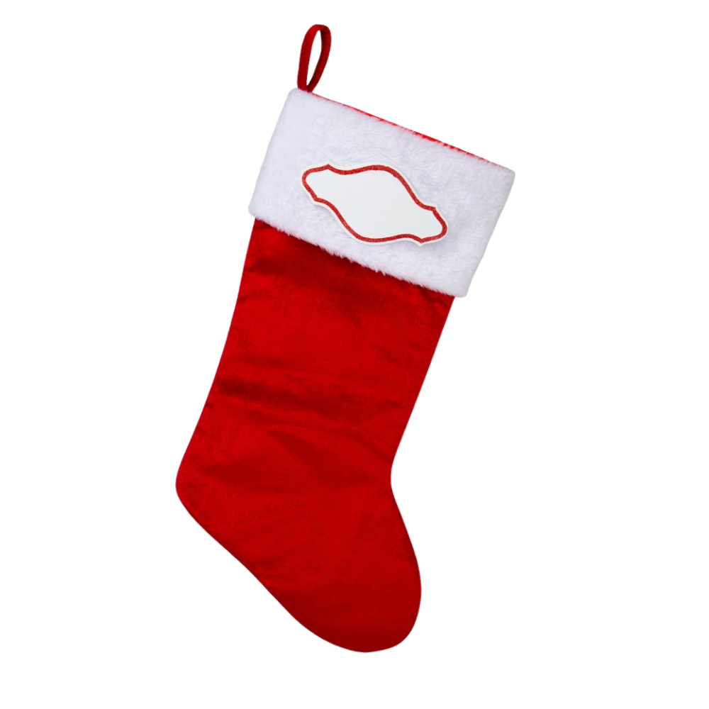 PBS151 RW - New Red & White Personalised Christmas Stocking