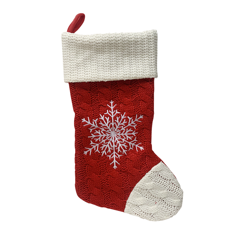 PBS173 - Red Snowflake Christmas Stocking