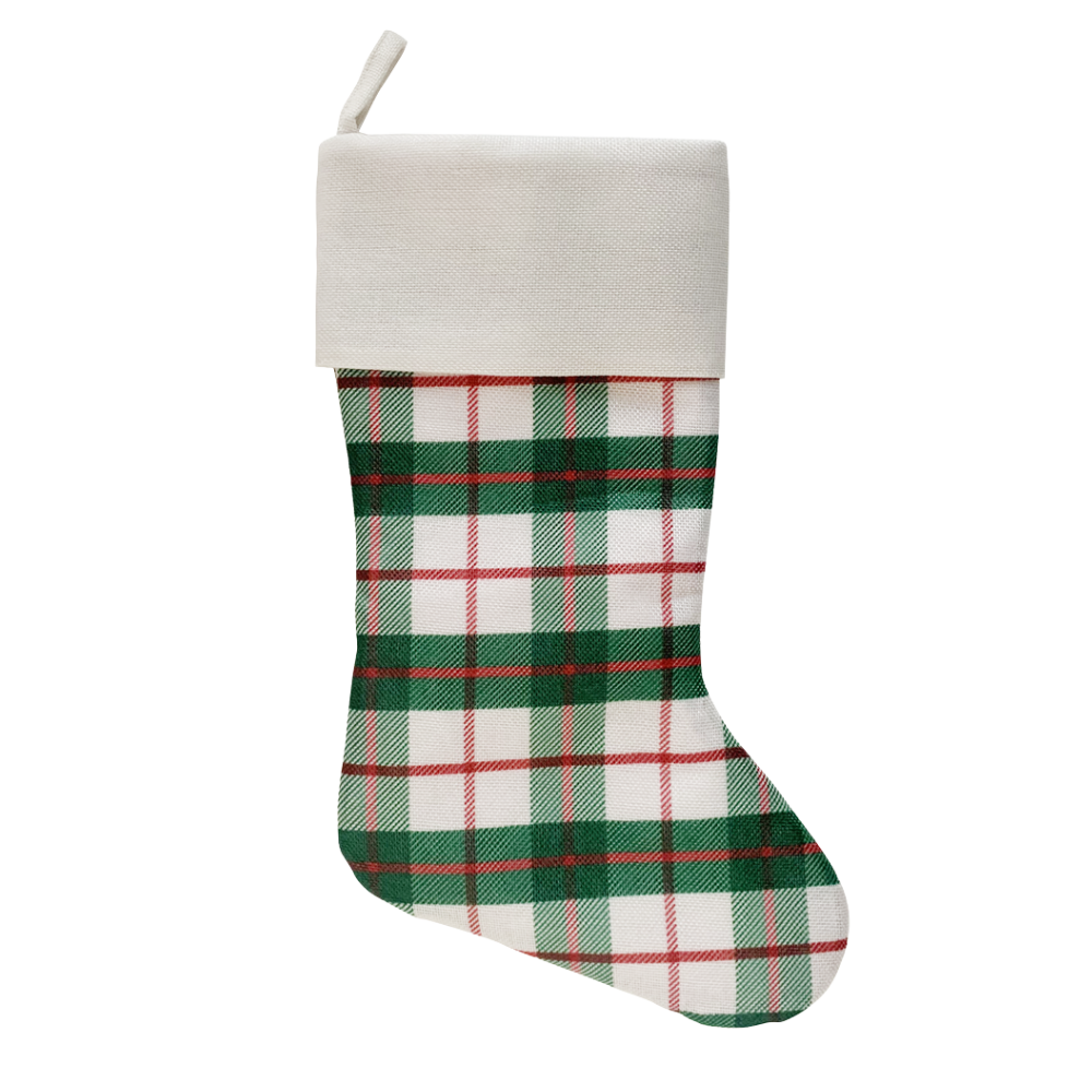 PBS176 - Green Plaid Christmas Stocking