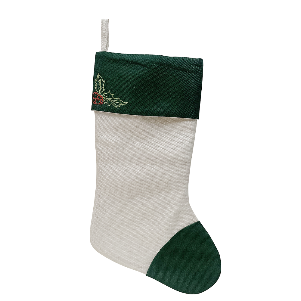 PBS177 - Green Knit Christmas Stocking