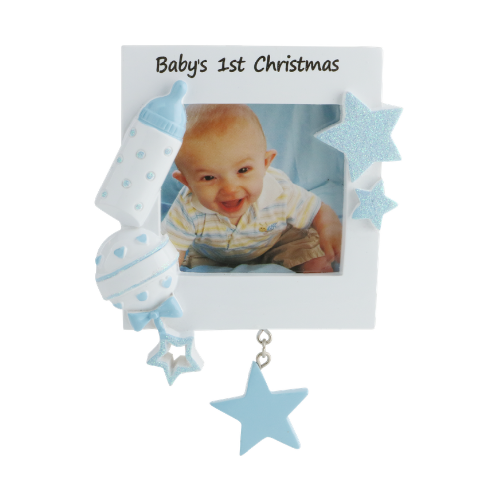 PF600-B - Christmas Baby Frame (Blue) Personalised Christmas Decoration