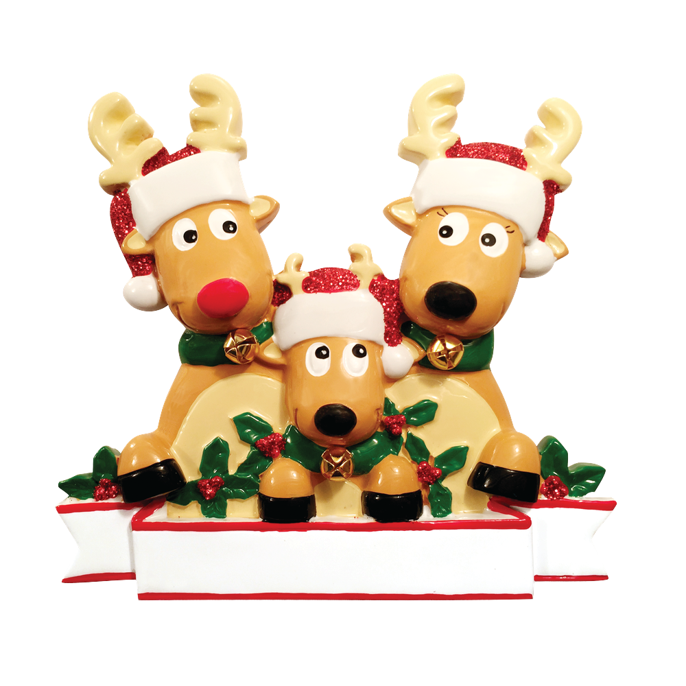 TT1527-3 - New Reindeer (Family of 3) Table Topper