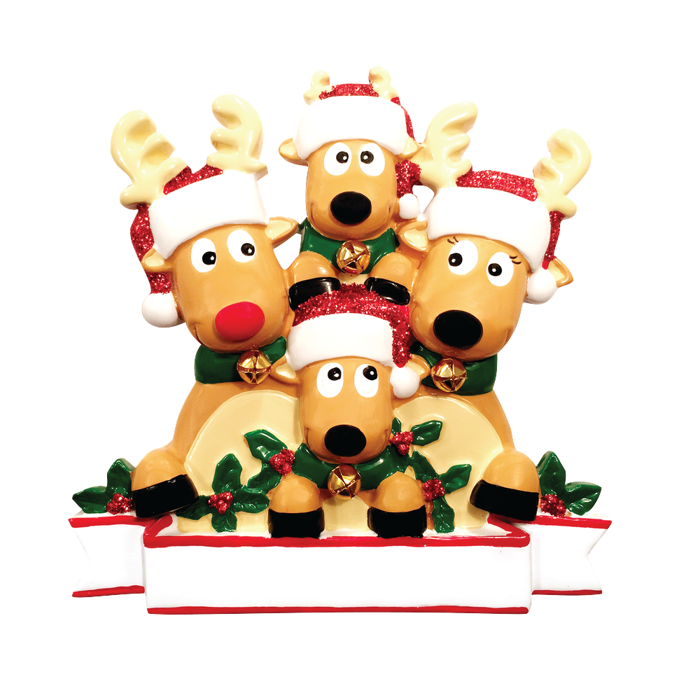 TT1527-4 - New Reindeer (Family of 4) Table Topper