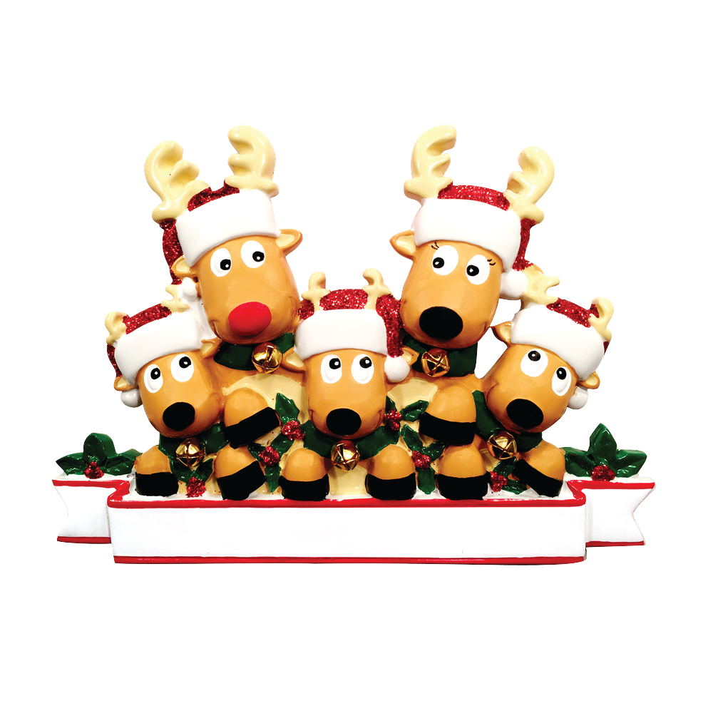 TT1527-5 - New Reindeer (Family of 5) Table Topper